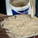 Hajeong Lee at work in her studio 2019